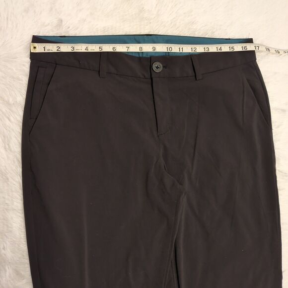 Eddie Bauer Travex Ankle Pants Womens 8‎ Black Nylon Stretch Pocket Outdoor Hike - Picture 6 of 14